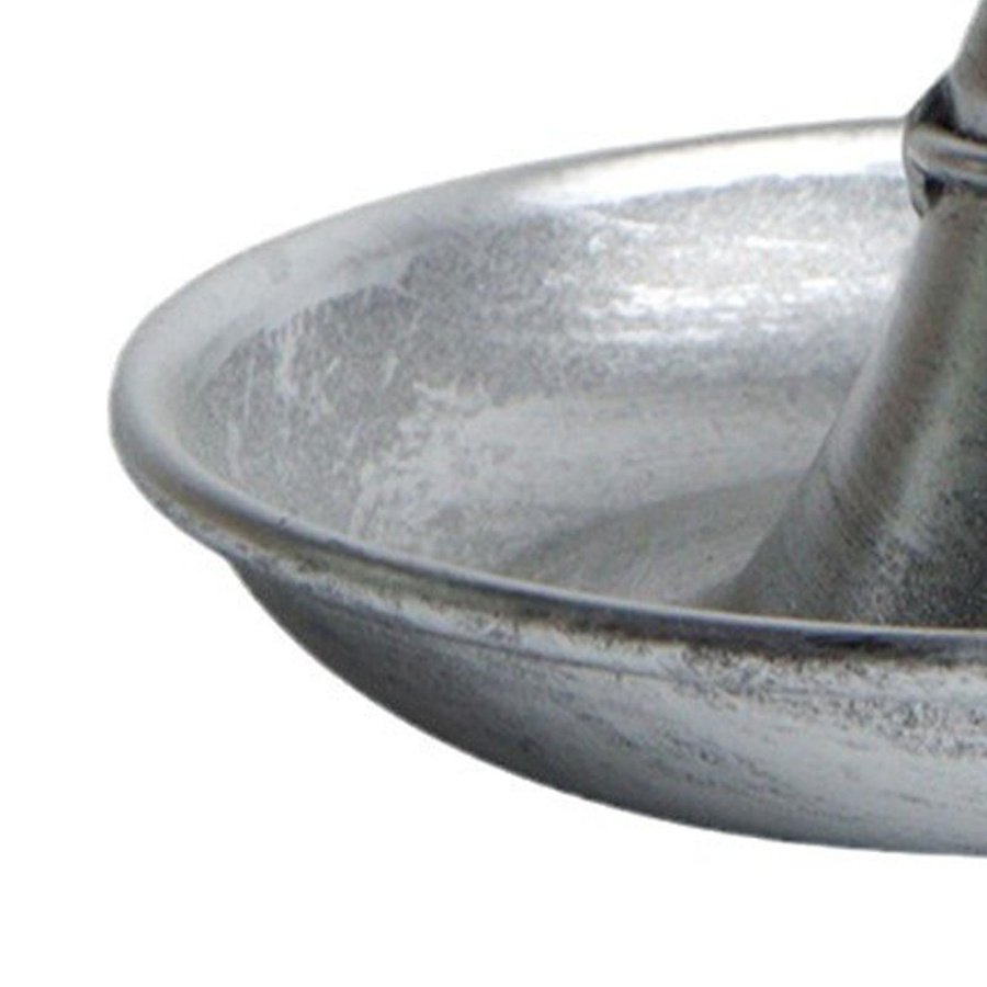 Fishine Kerzenständer aus Metall im Vintage-Design mit Griff und stabiler Basis in Silber für Spitzkerzen - Bild 3