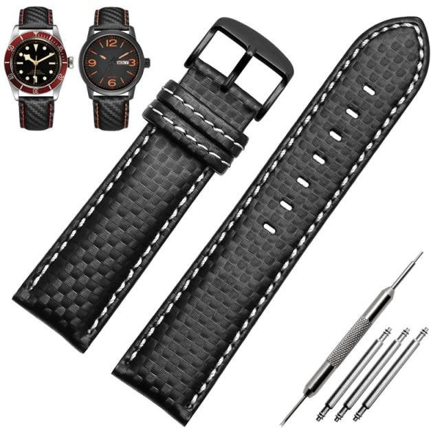 Uhrenarmband Fashion GZ, Leder, Schwarz, Herren - Bild 1