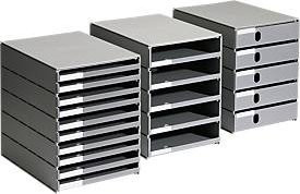 styro Schubladenbox Styroval Dokumentenbox mit 5 geschlossenen Schubladen in DIN C4, grau - Bild 1