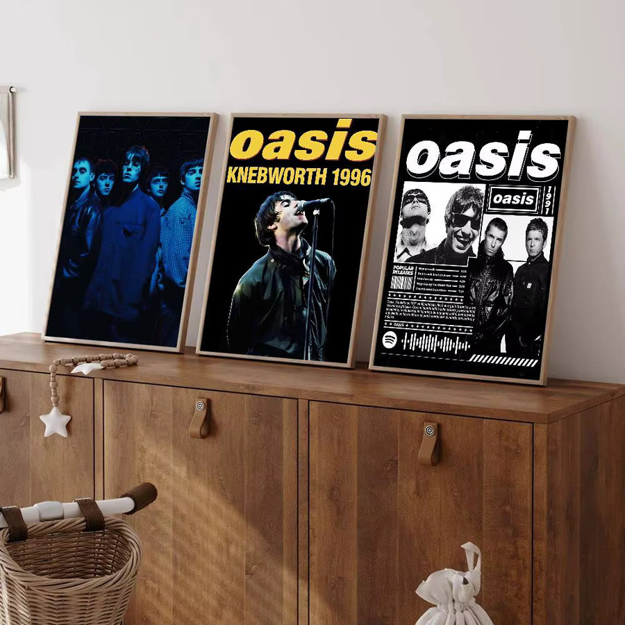 O-Oasis Band klassisches Anime-Poster als wasserfester Papieraufkleber zur Wanddekoration für Kaffeehaus, Bar oder Zimmer - Bild 3