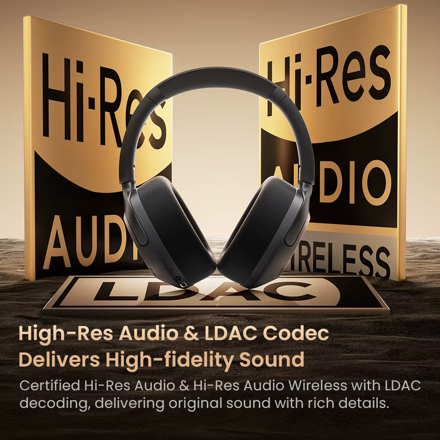 Haylou S40 ANC Drahtlose Over Ear Kopfhörer mit Bluetooth 6.0, Hi-Res Audio und aktiver Geräuschunterdrückung (ANC) - Bild 5