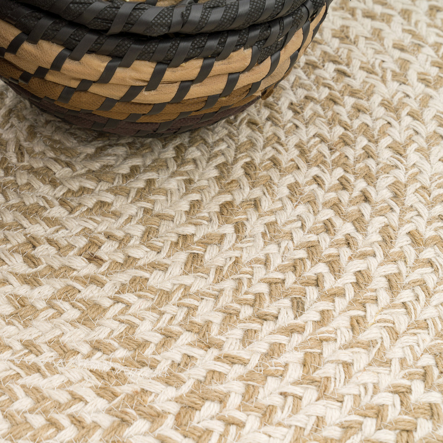 Runder Jute-Teppich Vibora in Beige mit Baumwollanteil, Durchmesser: 200 cm - Bild 2