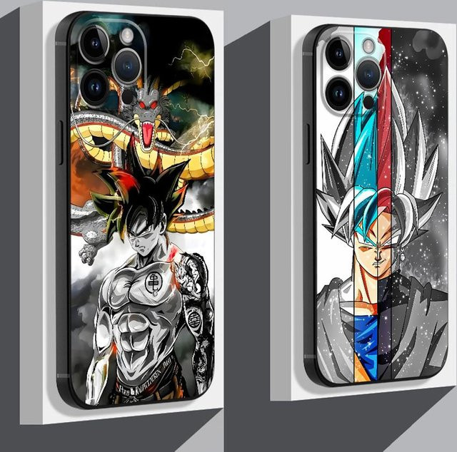 Handyhülle mit weicher Rückseite für Apple iPhone Modelle Dragon Ball Goku Design Multicolor - Bild 1