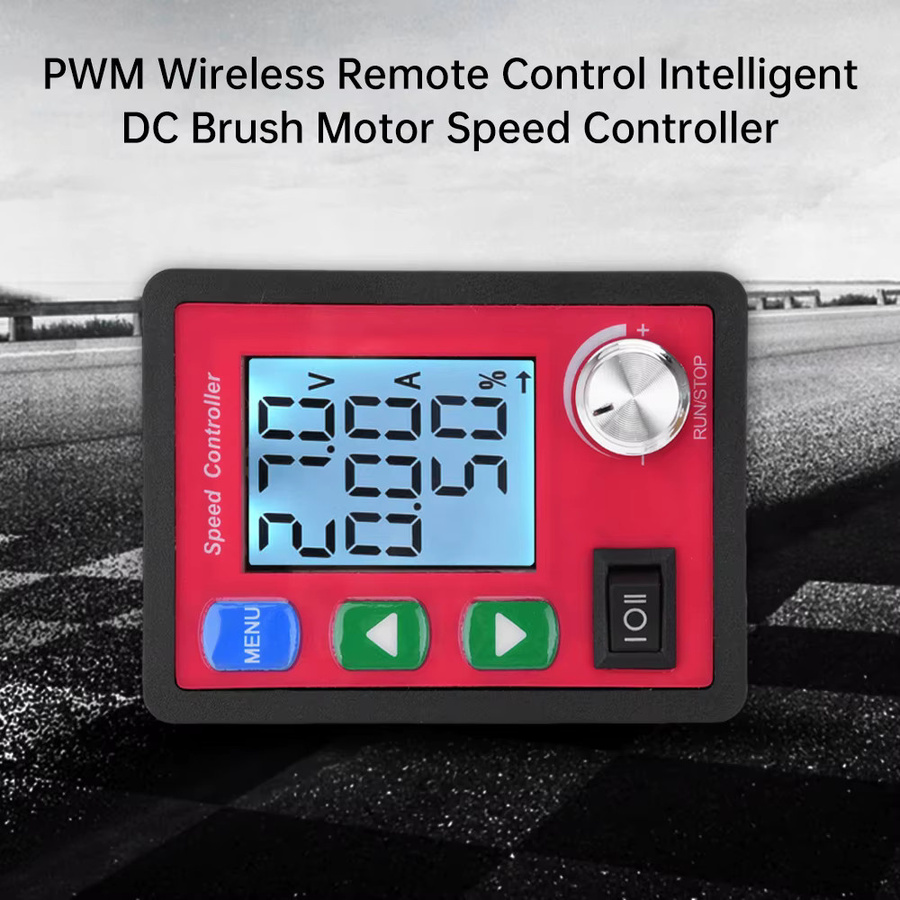 PWM DC Motor Drehzahlregler mit Display und Fernbedienung für 12V 24V 48V in Rot - Bild 4