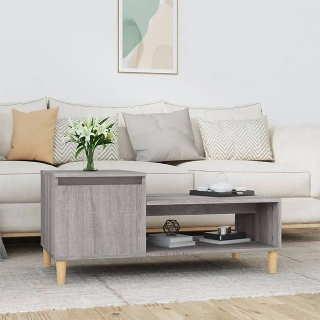vidaXL Couchtisch aus Holzwerkstoff in Grau, B/T/H: 100 x 50 x 45 cm - Bild 1