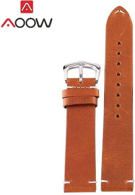 Freesh Uhrenarmband Leder, Vintage, Dunkelbraun, Unisex, 24 mm - Bild 1
