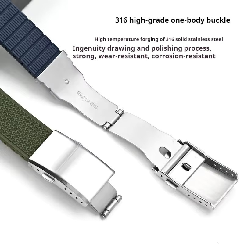 Casio Uhrenarmband Silikon, Edelstahl, Unisex - Bild 5