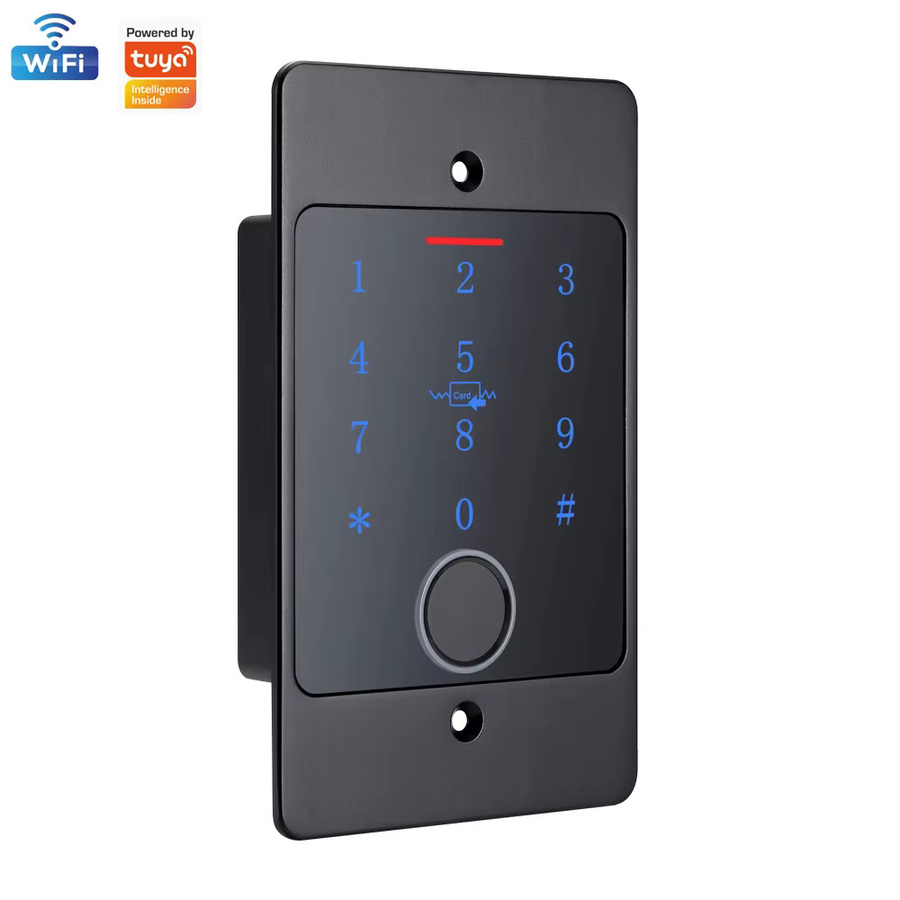 Asia-Teco Metall Kartenzugangskontrollsystem mit Fingerabdruckscanner und Tastatur inklusive M70 Box, wasserdicht, Tuya-App-Unterstützung, Farben: Weiß oder Schwarz - Bild 6