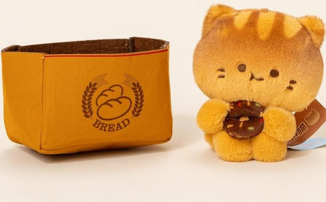 Linyi toy Butter Katze Plüschtier, Gelb, 10-13cm - Bild 1