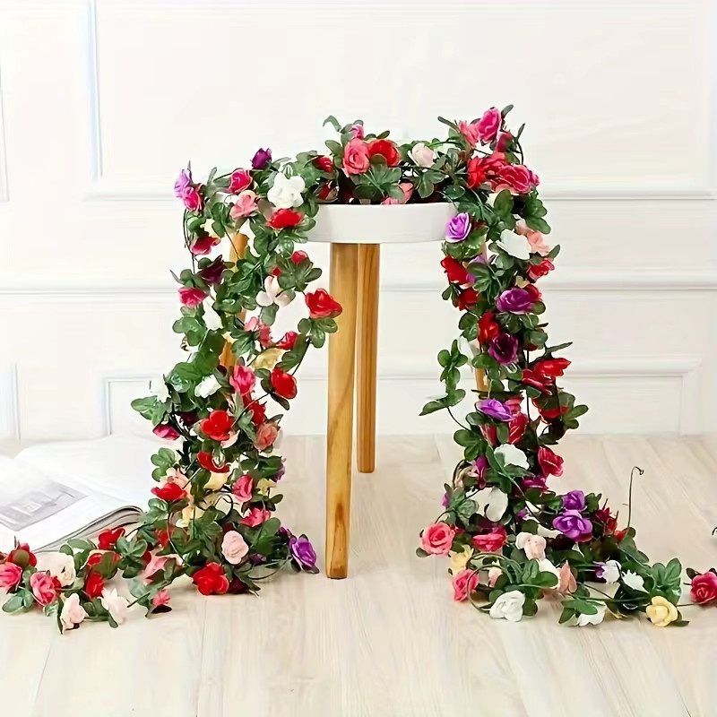 HUALIANQI Künstliche Rose in Mehrfarbig für Hochzeit und Garten Dekoration - Bild 1
