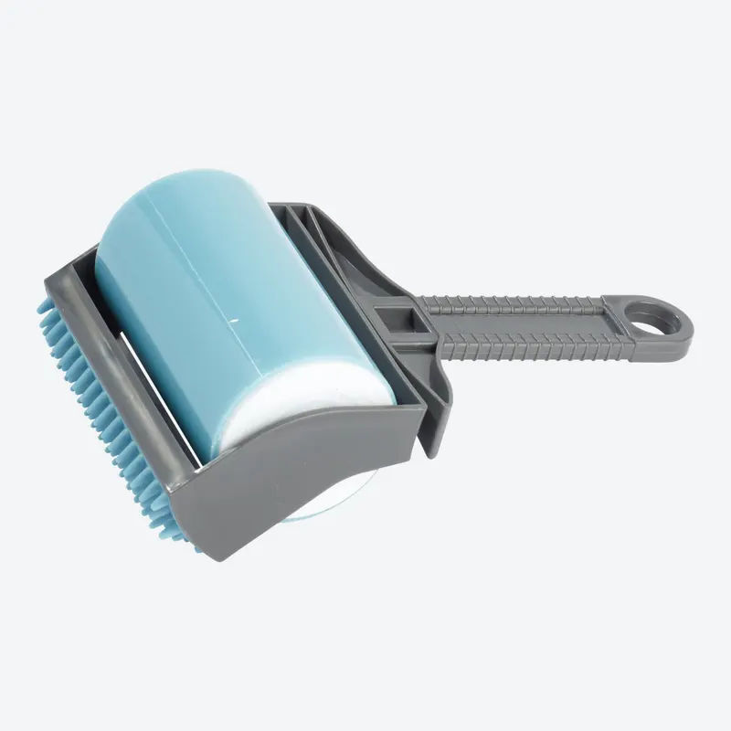 NKD Gel-Fusselroller mit Gummilippe und Schaber in Weiß und Blau, B/T/H: 21 x 12 x 6 cm - Bild 2
