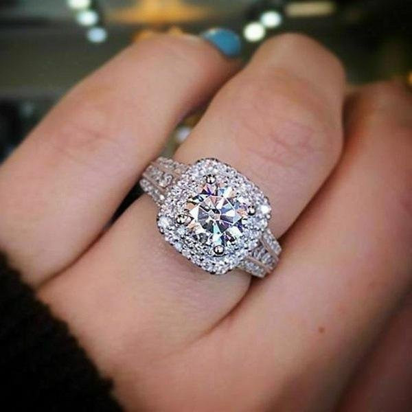 YIRAN Jewelry 5 Ring, 18k Platin, Zirkon, Damen, Größe 10 - Bild 1
