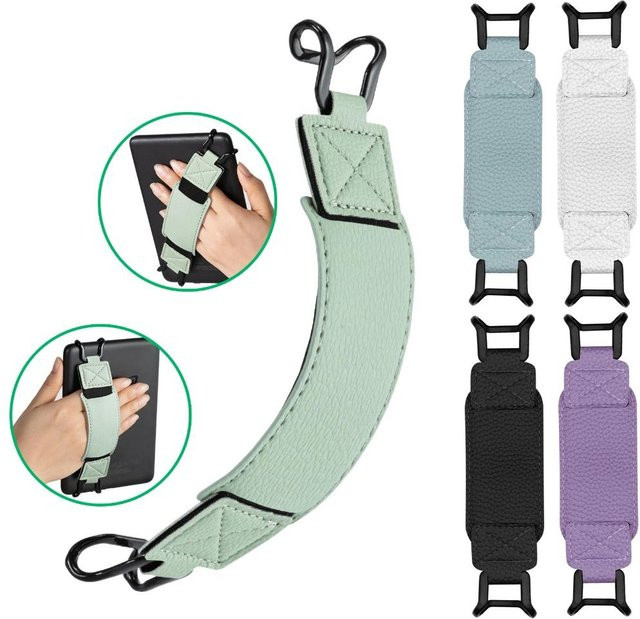 Hochelastischer Fingergriff-Riemen mit Handschlaufe für E-Book Reader und Tablets von 6-8 Zoll in Weiß - Bild 1