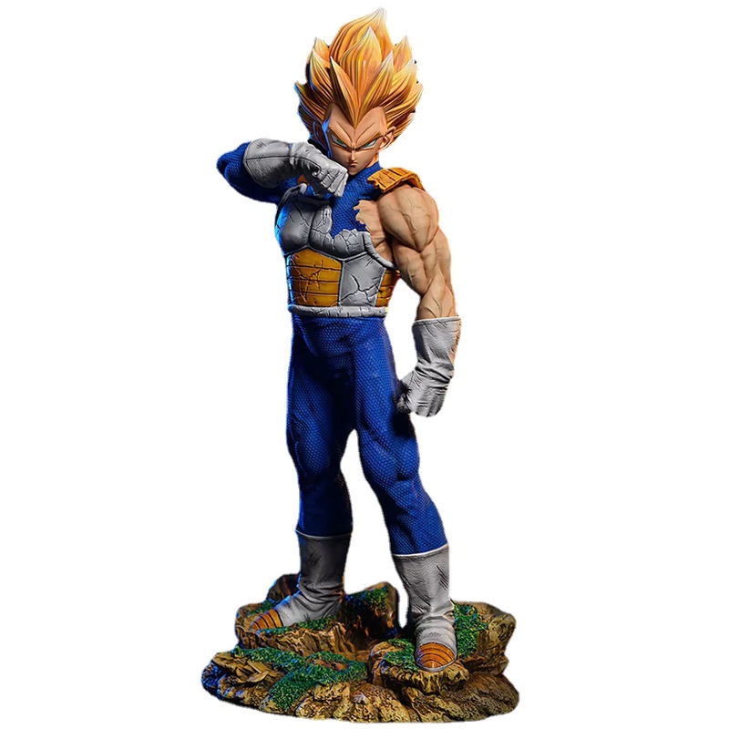 Bandai Dragon Ball Z Vegeta Figur Super Saiyajin Statue aus Kunststoff, mehrfarbig, Höhe: 28 cm - Bild 5