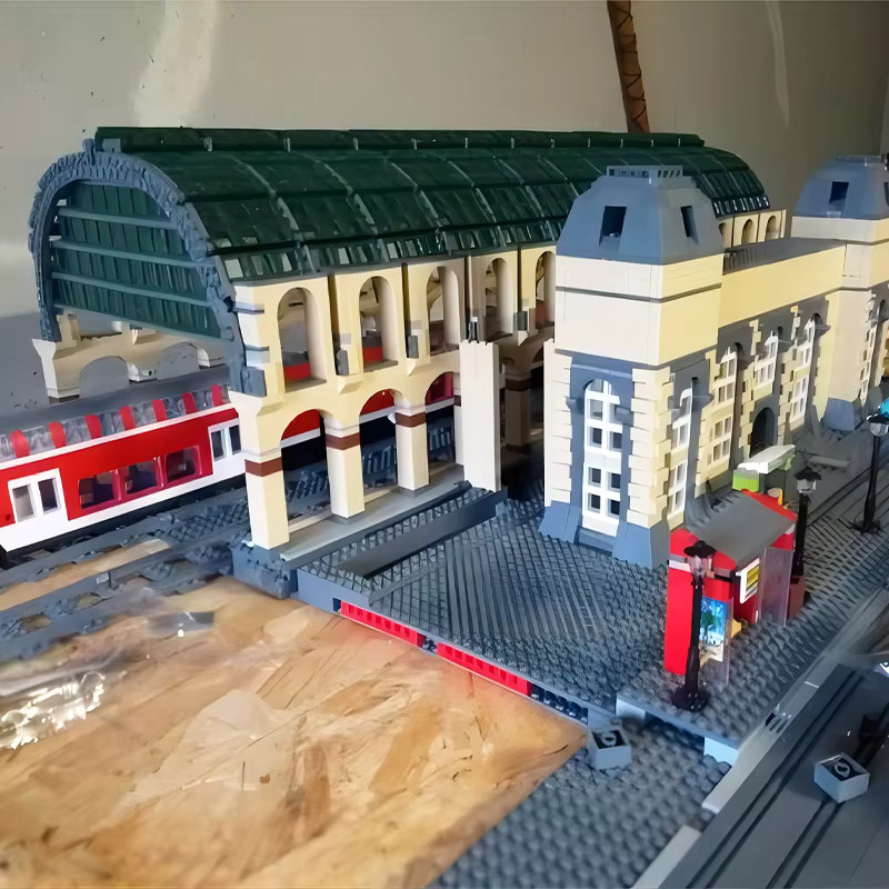 MOCREBRICKS Modulares Bahnhof-Plattform-Bausteinset, Zubehör - Bild 4