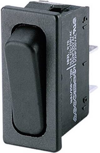 Marquardt 1831.1202 Wippschalter Schwarz, 250 V/AC 4A, 1 x Aus/(Ein), IP40, tastend - Bild 1