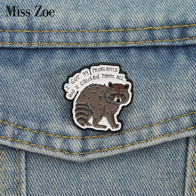 Miss Zoe Anstecknadel Waschbär, Emaille, Unisex - Bild 1