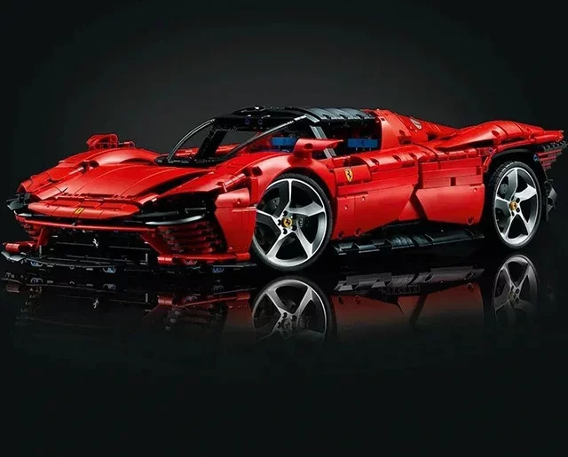 Hot Toys Technischer Fit Supercar Ferraried, Baustein-Set, Sportwagen, Fahrzeug, Hypercar, Montagemodell, ab 18 Jahren - Bild 1