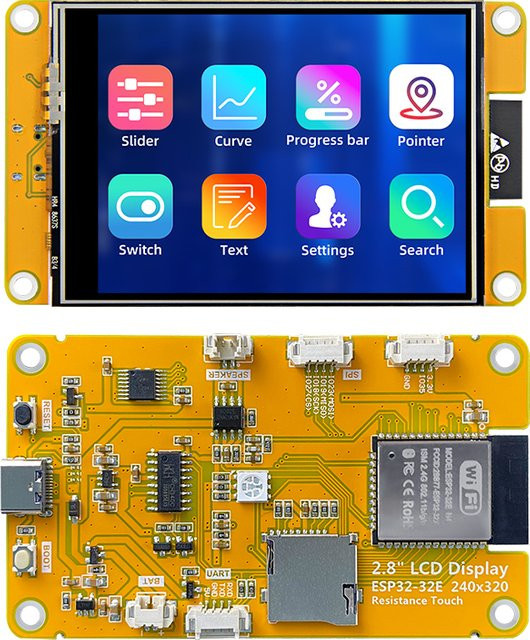 Keyestudio ESP32-WROOM-32E Smart LCD Display mit 2,8 Zoll TFT Bildschirm, LVGL, WiFi und Bluetooth für Arduino, SPI Kommunikation - Bild 1