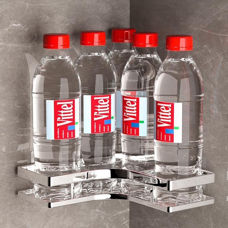 Yiran Furniture Badezimmerregal aus Edelstahl zur Wandmontage, Bohrloses Lagerregal für Waschbecken und Toilette - Bild 3