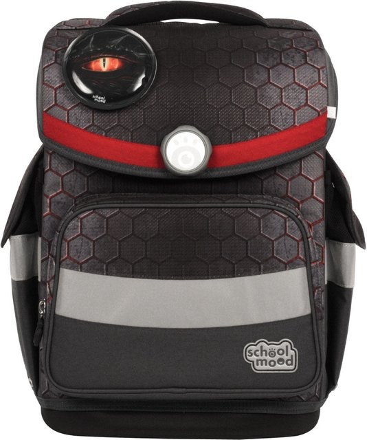 School-Mood Timeless Schulranzenset Mika Drache, 7-teilig, Schwarz-Multicolor - Bild 1