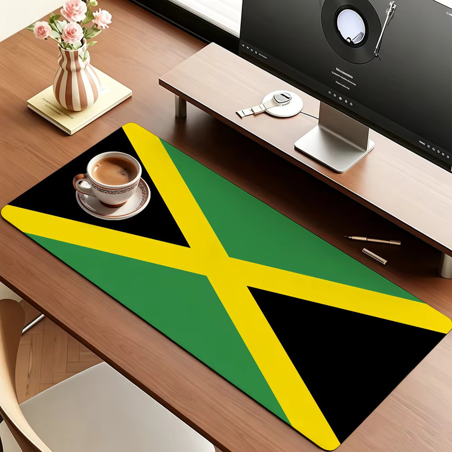 Jamaica Mauspad Groß Multicolour Rutschfeste Wasserdichte Gaming Matte mit Genähtem Rand für Büro und Gaming - Bild 2