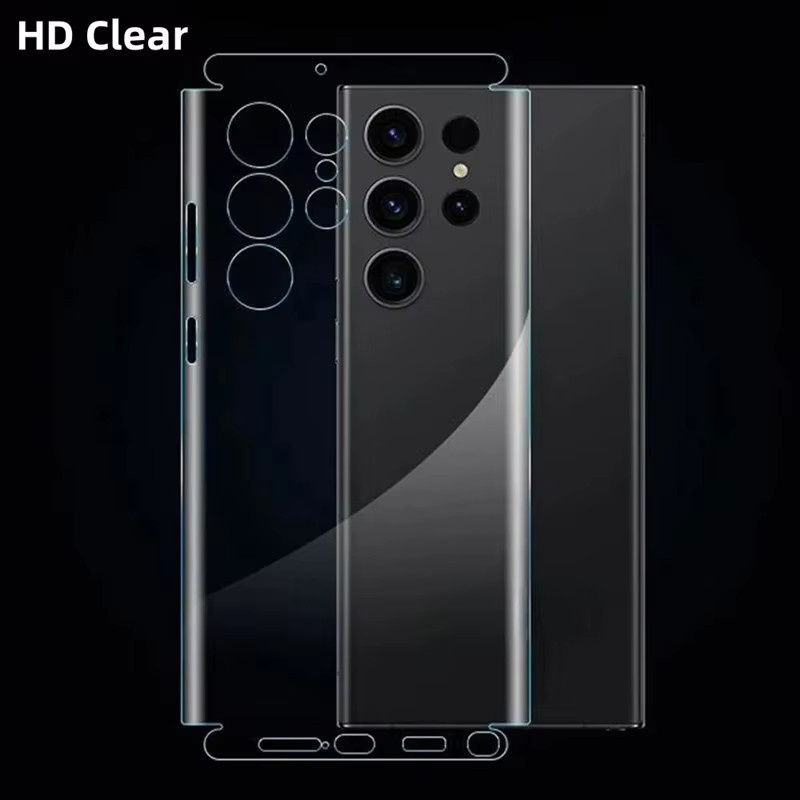 2 Stück Rückseitige Hydrogel-Schutzfolien für Samsung Galaxy S25 S24 Ultra Plus S25 Plus S25 Ultra, Transparent, HD-Displayschutzfolie - Bild 4