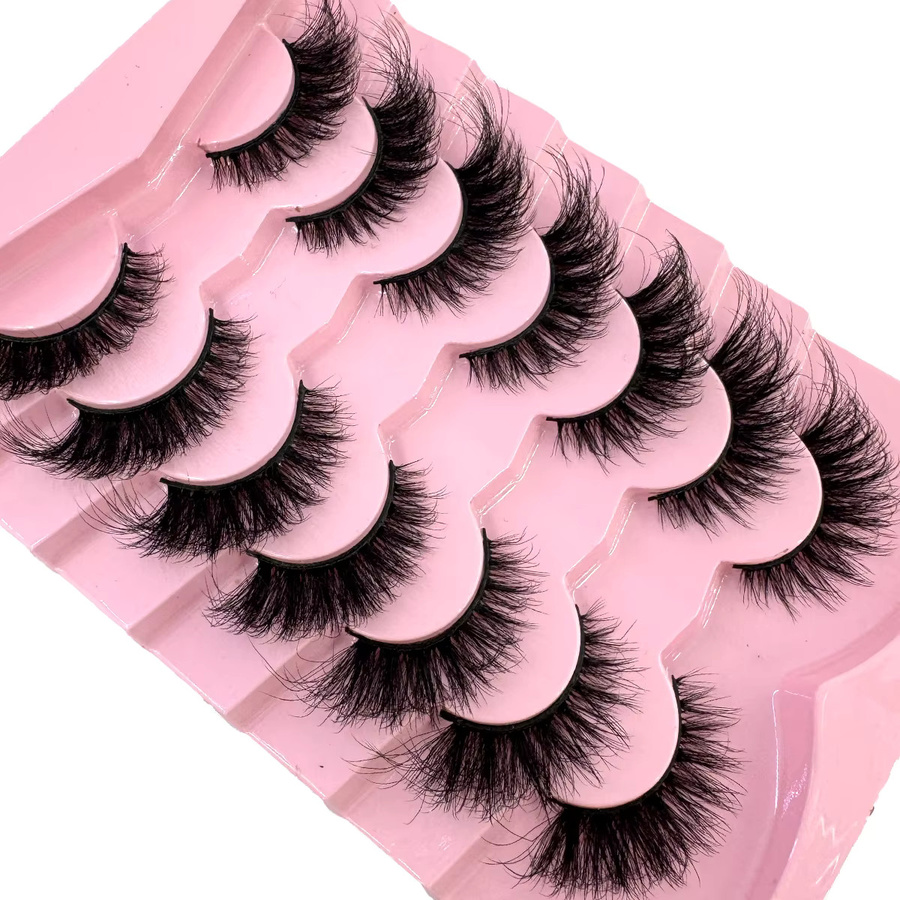 HBZGTLAD Künstliche Wimpern, 7 Paar, Black, Unisex, Natürlicher Look - Bild 2