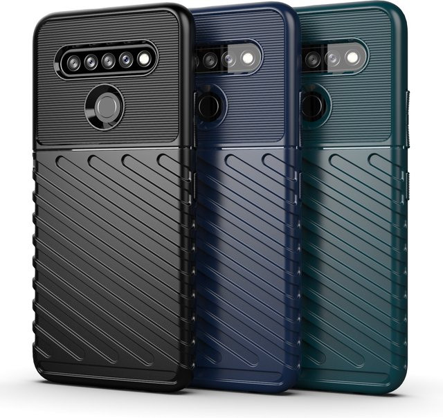 Stoßfeste Silikon Schutzhülle für dein LG K61 in Blau - Bild 1