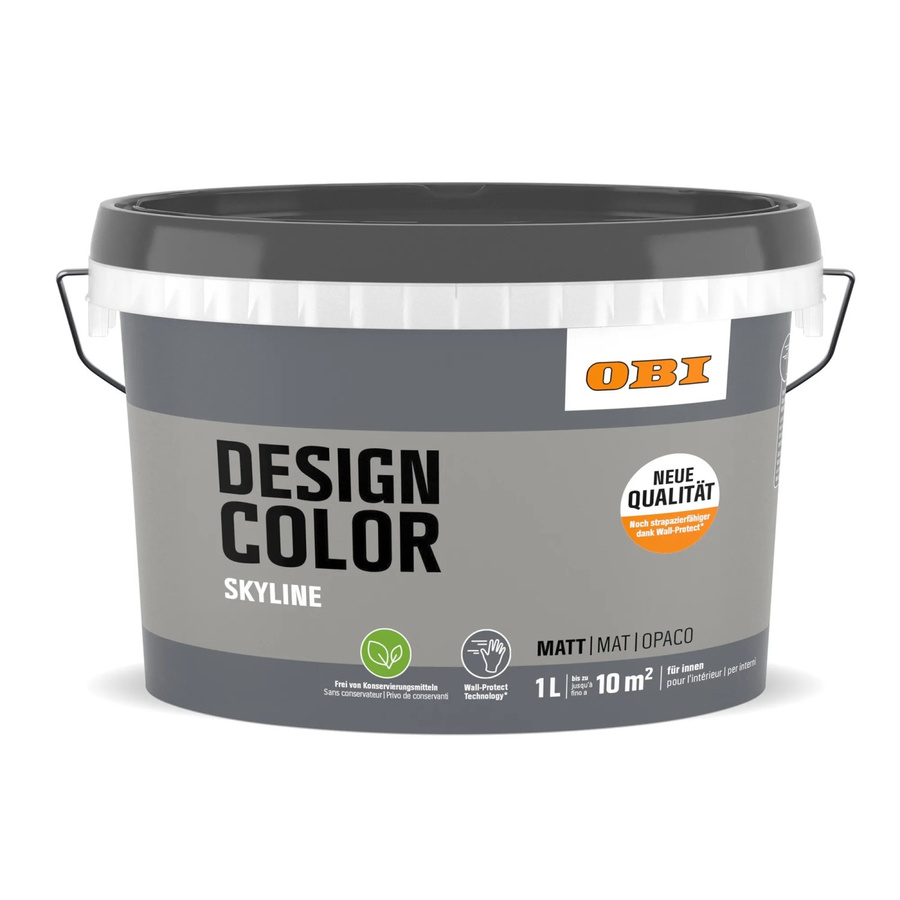 OBI Design Color 1 Skyline Dispersionsfarbe auf Wasserbasis in Grau und Multicolour - Bild 2
