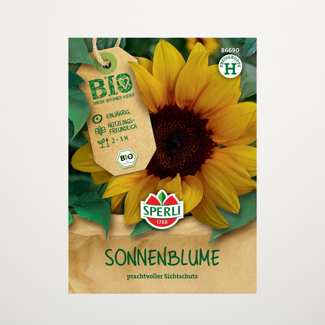 Sperli Sonnenblumen Samen BIO für Gartenbeet, Balkon und Terrasse - Bild 1