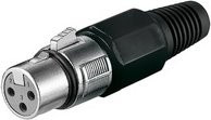 goobay Mikrofonkupplung XLR 3-Pin in Schwarz - Bild 1