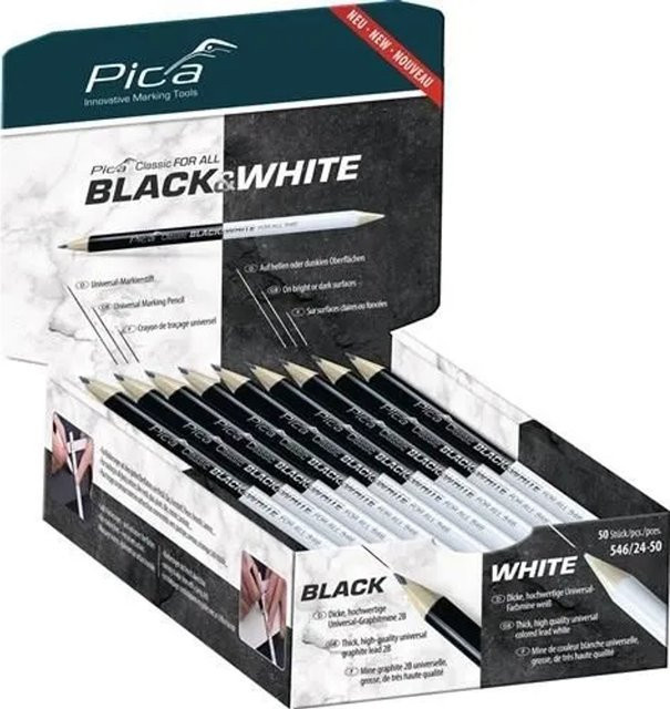Pica Markierstift Classic FOR ALL Black & White Länge: 24 cm - Bild 1