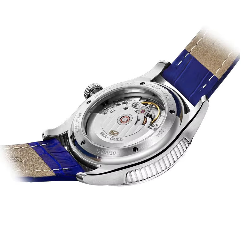 Seagull Armbanduhr, Automatik, Edelstahl, Blau, Herren - Bild 2