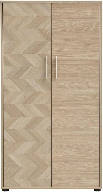 Schildmeyer Hochschrank Arezzo mit Drehtüren in Eiche Fischgräte, H: 150 cm, B: 80,1 cm, T: 38,2 cm - Bild 1