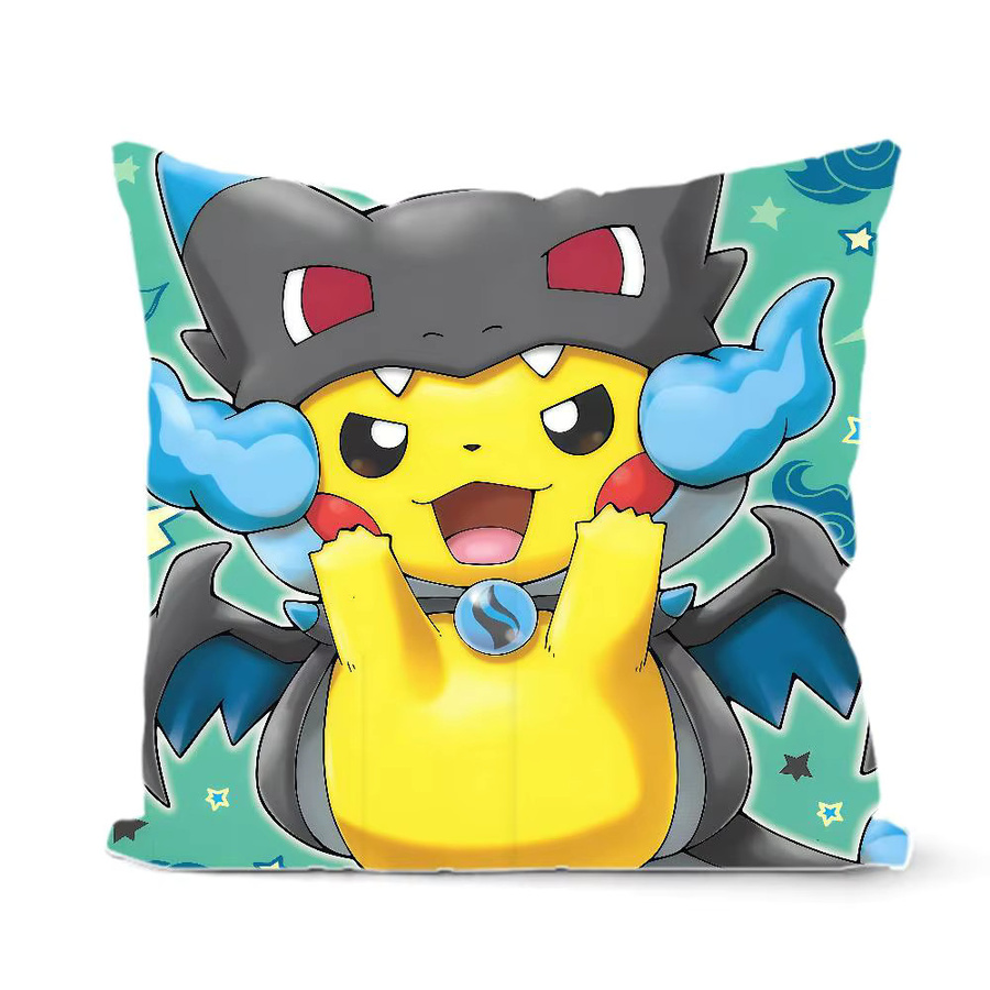 Bandai Pokemon Monster Collection Anime Plüsch-Kissenbezug, quadratisch, Mehrfarbig, Breite: 30 cm, Höhe: 30 cm - Bild 6
