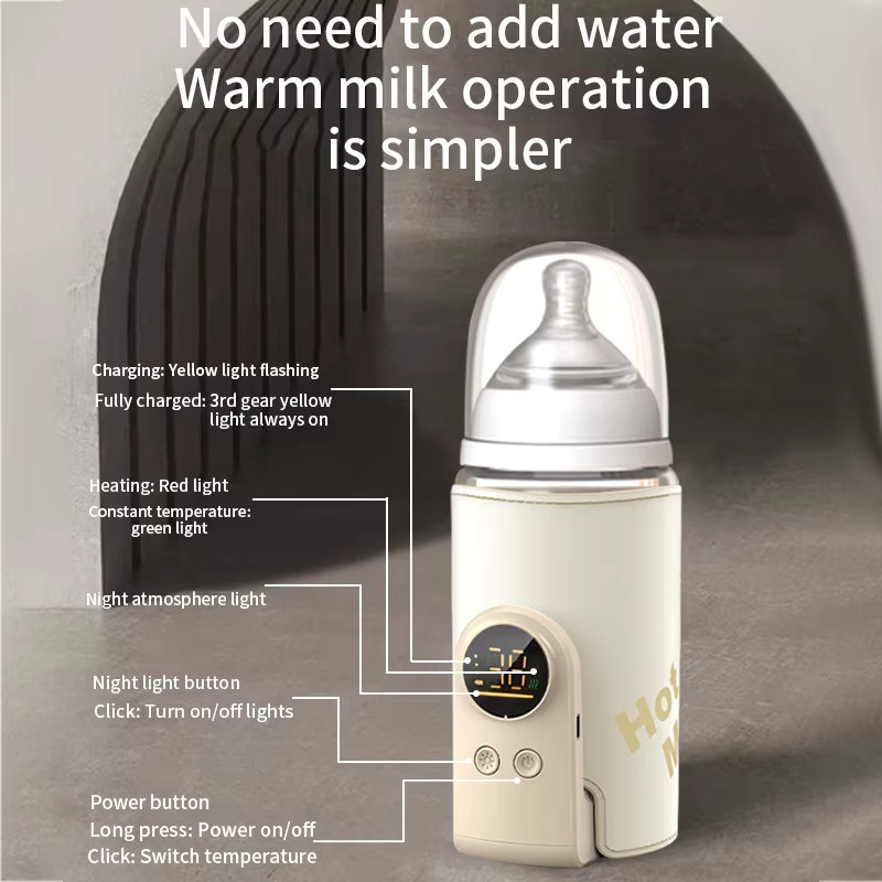 Multifunktionale Babyflasche mit intelligenter 6-Gang-Temperaturregelung und Display, wiederaufladbar mit 6000 mAh Akku - Bild 3