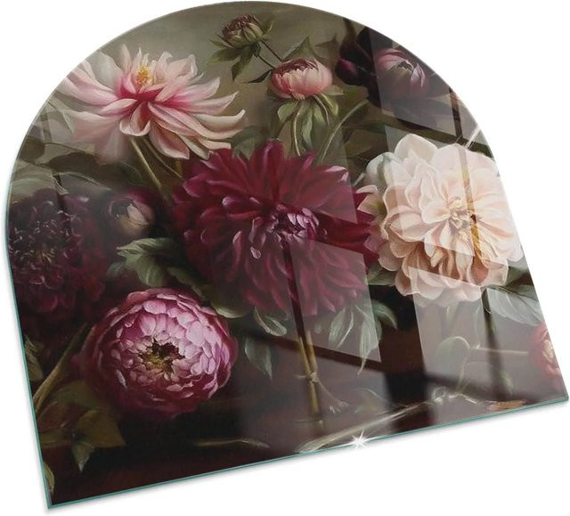 Tulup Kamin-Glasplatte aus Glas in Rot, B/T/H: 100 x 100 x 1 cm - Bild 1