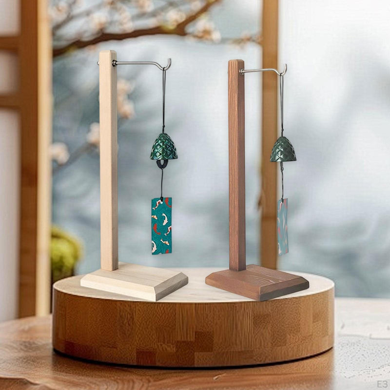 Crafttradeonline Windspiel-Ausstellungsständer und Desktop-Organizer aus Holz und Metall in Braun und Beige - Bild 2
