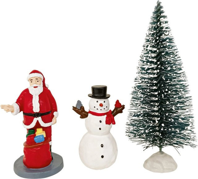 OBI Weihnachtsdorf Set 3-teilig aus Polyresin in Mehrfarbig, Höhe: 5 cm - Bild 1