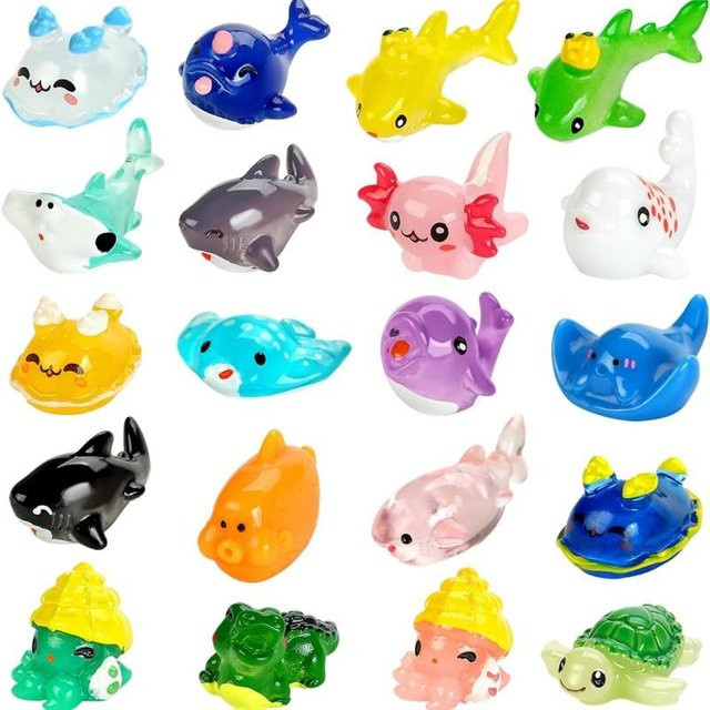 Linyi toy Ozean Tiere Meeresfrüchte Harz Set Bunt / Mehrfarbig - Bild 1