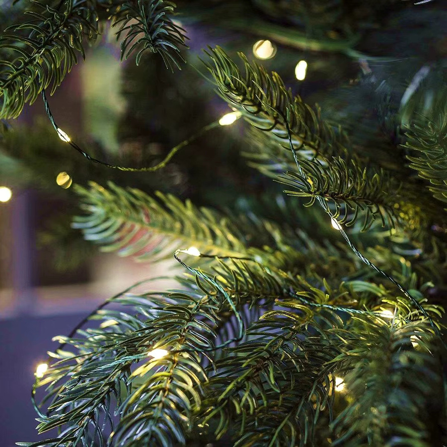 Topdii LED Fairy Lights String mit Fernbedienung, Warmweiß, Grüner Kupferdraht, USB und Batterie für Hochzeit, Weihnachten und Party-Deko - Bild 3