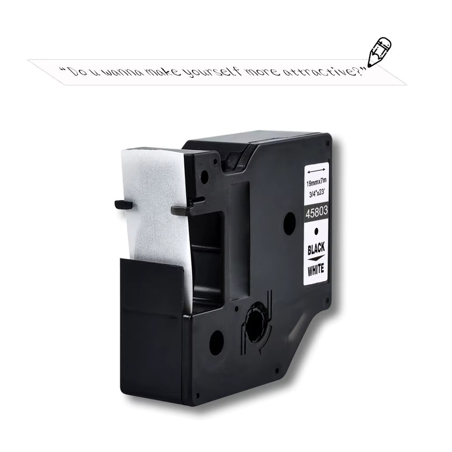 5er Set kompatible Dymo D1 Beschriftungsbänder 19 mm in Schwarz und Silber für Dymo Label Manager LM 160 und 210D Drucker - Bild 2