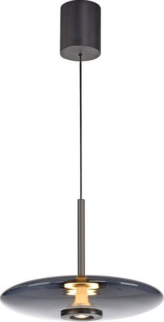 Paul Neuhaus Pure E-Vitrum 2084 LED-Pendelleuchte in Platin mit Smokey-Glas - Bild 1