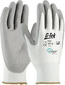 Montagehandschuh G-Tek 3RX 31-330R mit Nitrilschaum, EN 388: 4 1 2 1 X, weiß-grau, Größe 9, 1 Paar - Bild 1