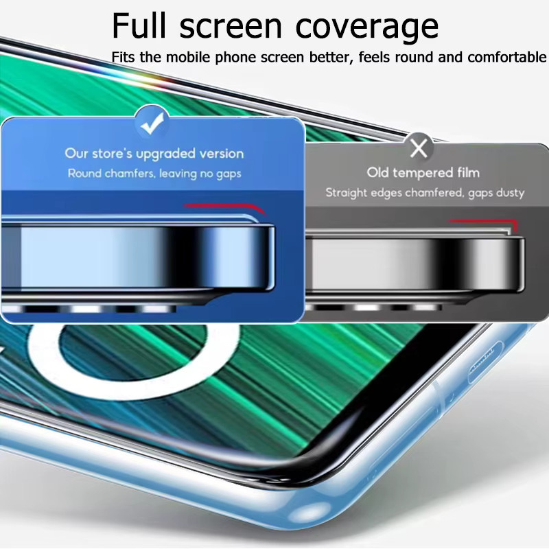 3er-Set gehärtetes Glas als Displayschutz für Realme Narzo 50A und 50E, transparent, 9H Härtegrad mit Fingerabdruck-Entsperrung und Anti-Explosions-Schutz - Bild 2