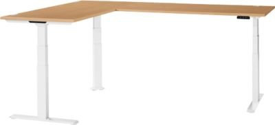 Schäfer Shop Genius Winkelschreibtisch Modena Flex elektrisch höhenverstellbar Buche/weiß B: 200 cm, T: 240 cm - Bild 1