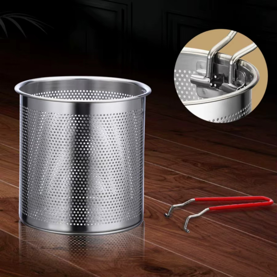 BAIJL Mini-Gas-Topf aus Edelstahl in Silber mit Filtersieb im japanischen Stil - Bild 2