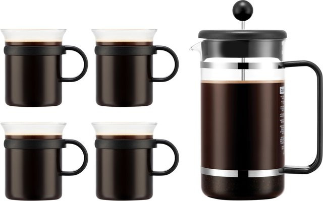 BODUM Teebereiter BISTRO NOUVEAU und Kaffeebereiter BISTRO aus Glas und Edelstahl, transparent - Bild 1