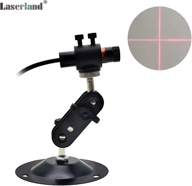 Laserland Laser Diode Modul Rot mit Kreuz für Nähmaschinen und Stoffpositionierung, 12mm, 5mW bis 50mW - Bild 1